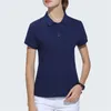 Women's Polos Solid Color Cotton Summer Women T-Short-Sleeved Polo Shirt Ladies Turndown Collar Tees Business Work Commute Tops Wholesale