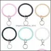 Party Favor Sile Poignet Porte-clés Mode Glitter Bracelet Sports Porte-clés Bracelets Bracelet Anneaux Ronds Grands Cadeaux Mignons Porte-clés Wll53 Dhzgg