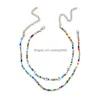 Beaded Neckor Fashion Jewelry Colorf Beads Halsband Dubbelskikt k￤rleksbrev sl￤pp leverans h￤ngsmycken DHBPM