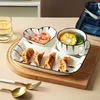 Piatti Set Di 3 Piatti Divisi Con Tazza E Ciotola Contenitore Da Cucina In Ceramica Stoviglie Sicuro Nel Forno A Microonde Lavastoviglie Lunch Box