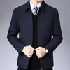 Heren Jackets Brand Business Jacket Casual Turn Down Collar Zipper Coats Simple Fashion Men Cleren Office Outerwear Male tops 230130
