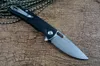 Twosun Pocket Folding Knife Combat D2 Blade Satin Ball Bearing Wasker Fast Open Black G10 Handle with Lanyard Hole EDC Tool Outdoor TS502