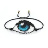 Link armbanden mode persoonlijkheid etnische stijl Turkse duivel oogblauwe ogen kralen miyuki rijst kralen armband vrouw