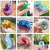 Jouet de décompression Fidget Slug Articated Flexible 3D Slugs Jouets Tous les âges Soulagement Anti-anxiété Sensoriel Cadeaux de Noël Sxaug11 Drop Deli Dhx9H