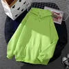 Gymkleding Harajuku Losse hoodies Women's Casual Pullover vaste top Sweatshirt met lange mouwen met een capuchon met pocket sudaderas