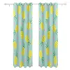 Curtain Pineapple Curtains Drapes Panels Darkening Blackout Grommet Room Divider For Patio Window Sliding Glass Door 55x84 Inches