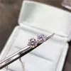 Studörhängen inbeaut 18k rosguldpläterad pass diamanttest utmärkt klippning tota 1-2 ct d färg moissanite 925 silver smycken