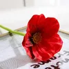 Decorative Flowers Red Poppies Artificial Touch PU Fake For Wedding Holiday Bridal Bouquet Home Party DIY Flower Wall