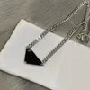 23ss Designer Jewelry Triangle Letter Pendant Necklace Titanium Steel Necklaces Chain Men Women Unisex Gift