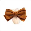 Hair Clips Barrettes Large Bow Back Head Plush Dish Female Autumn Winter Headdress Clip Shark 82 E3 Drop Delivery Jewelry Dhswy