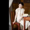 Roupas étnicas 2023 verão vintage simples qipao mulheres estilo feminino elegante cheongsam vestido chinês hanfu túmulo de oriental tradicional