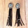 Dangle Boucles D'oreilles Lustre Western Concho Citrouille Fleur Long Gland Turquoise Boucle D'oreille Vintage Simplicité Alliage Casual Haute Qualité À La Mode