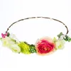 Dekorative Blumen 10 teile/los Frauen Kopfbedeckungen Große Tee Rose Blume Haarbänder Haarschmuck Für Braut Hochzeit Kopfschmuck