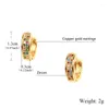 Hoop Earrings 2023 Cute Small Zircon For Women Accessories Korean Fashion Rhinestone Hoops Stud Earring Jewelry Drop