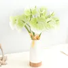 Kwiaty dekoracyjne 4PCS/pakiet prawdziwy dotyk anturium pu sztuczny kwiat świąteczny ślub dom home luksus flores plante thtificielle