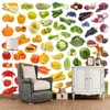 壁紙カスタム3D壁紙キッチンレストランのためのさまざまな種類の野菜やフルーツフードの壁画