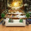 Sfondi Retro Cafe Office Library Libreria letteraria Sfondo Wall Paper 3D Soggiorno Camera da letto Studio Decor Mural Wallpaper