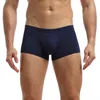 Unterhosen Männer Eis Seide Reise Homewear Unterwäsche Sexy Atmungsaktive Boxer Briefs Weiß Rot Schwarz Grau