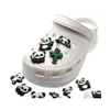 Аксессуары для обуви милые мультипликационные панда Croc Charms Pvc ShoeCharms Buckle Clog Diy украшения подарки доставка Doder Those Dhlp0