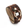 Charm Bracelets Fashion Jewelry Pu Leather Bracelet Mtilayer Wrapped Leopard Horsehair Bangle Drop Delivery Dhzms