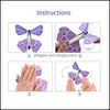 Party Favor 3D Magic Flying Butterfly Diy Novel Toy Diverses méthodes de jeu Props Tricks Jja152 Drop Delivery Home Garden Festive Su Ot2Gi