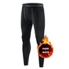 Roupa térmica masculina Inverno Homens quente Cloths Macho Sportswear Suits Compressão Gym Fitness Fleece Second Skin Long Johns