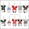 Kerstdecoraties 5 stks/Lot Tree Hangende Gnomes Ornamenten Zweeds handgemaakte Handgemaakte pluche Santa Home Decor Holiday PAB12035 Drop levering OT8EG