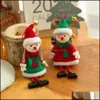 クリスマスの装飾EEES豪華な男の子と女の子ペンダントクリスマスエルフ人形の木ぶら下がっている装飾品キッズギフトPAA9952ドロップ配達ホームガーOTO8W