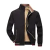 Chaquetas para hombre de calidad de doble cara Bomber chaqueta informal sólida para hombre primavera otoño prendas de vestir exteriores ropa deportiva mandarín para abrigos masculinos Mxl