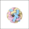 Hondenspeelgoed Chews Pet Sound Elastic Chew Ball Gebreide contrast Kleur Grind Tanden Tandborstel Tandgoed Training Product WQ235 Drop Delivery Hom DHVXO