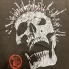 Hellstar Studios Nailed Skull Print T-Shirt, trendiges Hip-Hop-T-Shirt mit kurzen Ärmeln, Herren-Damen-T-Shirts, Unisex-Baumwoll-Tops, Herren-Vintage-T-Shirts, Sommer-loses T-Shirt, Rock-Outfits