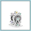 السحر الأصيل 925 Sterling Sier Color Diamond Ferris Wheel Box Origin