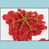 Flores decorativas Wreaths Hydrangea Flower Head com Decorar para parede Fake DIY decora￧￣o de casa Droga Drop Garden Garden Festive Party Supp Otczu
