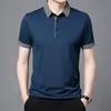 T-shirt da uomo arrivo polo solido collare moda estate abbigliamento sottile allentato casual uomo coreano streetwear top 230131