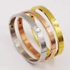 Bangle Korean Plated 18k Rose Gold Etching Great Wall Pattern Bracelet Fashion Trend For Men And Women