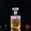 Storage Bottles Wine Bottle Transparent Glass Living Room Art Decoration Favorites Empty Crystal Dispenser E11670