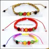 Bracelets à breloques Tissés à la main Cristal Colorf Corde Bracelet Benming Année Rouge Bijoux Drop Delivery Dh6Js