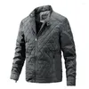 Men's Jackets Diamond Lattice Thin Cotton Coat Men Solid Color Coats Slim Fit Winter Men's Windbreak Military Parkas Casual Jacket