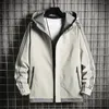 Men's Jackets Trendy Men Jacket Shrinkable Cuffs Warm Splicing Color Windbreaker Autumn Windproof Hooded Daily Clothing