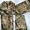 T-shirt da uomo ReFire Gear Tattico da combattimento Uomo Cotone Uniforme militare Camouflage T Multicam US Army Abbigliamento Camo Manica lunga 230130