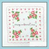 Handkerchief Home Textiles 100 Cotton Cutter Ladies Craft Vintage Hanky Floral Wedding Handkerchiefs 30X30Cm Random Color Sn4004 Dro Dhqnc