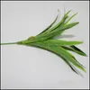 Decorative Flowers Wreaths Artificial Plants Plastic Green Leaves Chlorophytum Fake For Home Garden Balcony Decoration Backdrop Ou Ot2E3