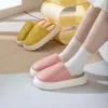 Slippers 2023 Women Cotton Winter Simple Solid Water-proof Indoor Wear Plush Keep Warm Men's Couple Home