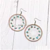 Dangle Chandelier Fashion Jewelry Womens Dream Catcher Earrings Drop Round Turquoise Mosaic Delivery Dhpga