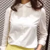 Dames t -shirt lente herfst Korea mode vrouwen shirts lange mouw patchwork gestreepd wit shirt 100 katoen vrouwelijk casual blouses d195 230131