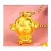 Pendant Necklaces Hard Gold Womens Plated Necklace Zodiac Monkey Bdehome Drop Delivery Jewelry Pendants Dh2Yx
