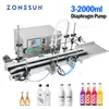 ZONESUN Filling Machine Automatic 2 Heads Hand Sanitizer Perfume Gel Liquid Mineral Water Juice Milk Wine Bottle Packing Filler