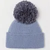 Bérets chapeau garçon fille hiver tricot pompon chaud bonnet automne extérieur ski accessoire pour les tout-petits enfants
