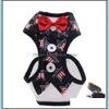 Chien Colliers Laisses Petit Harnais Et Laisse Ensemble Gilet Bowtie Gentleman Pour Chat Chiot Drop Delivery Home Garden Pet Supplies Otw2I