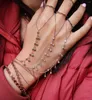 Charm Bracelets Modern Cz Link Chain Finger & Bangles Luxury Slave Hand Bracelet For Women Bohemia Boho Jewelry